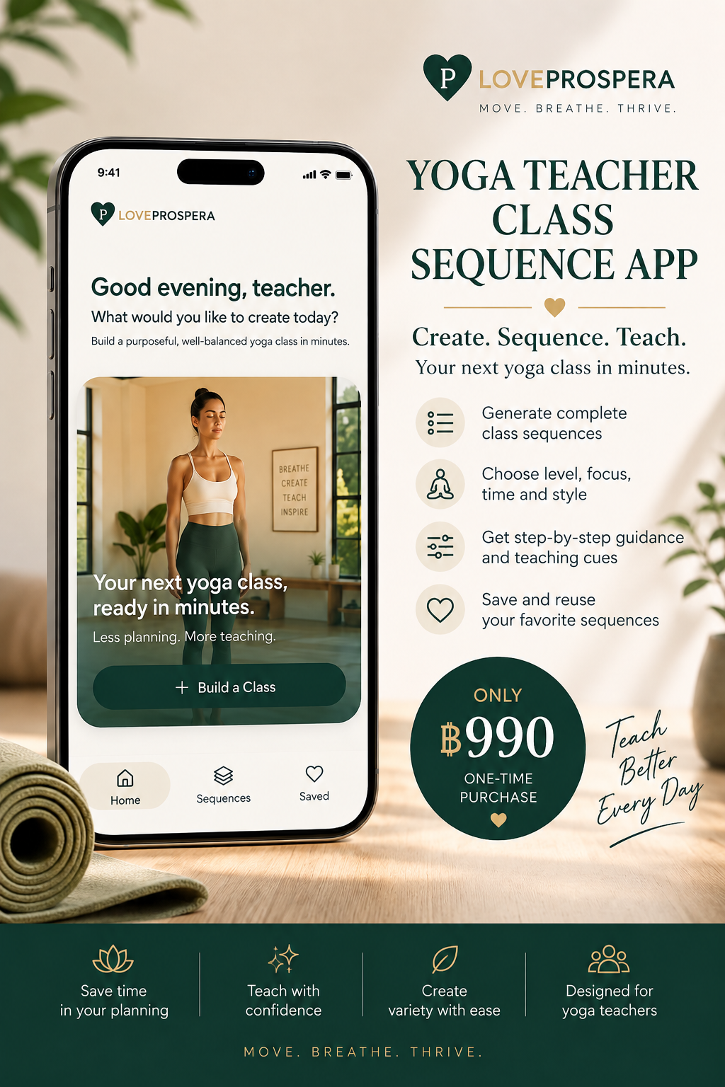 Yoga Teacher Class Sequence App product cover